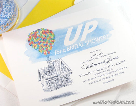 Bridal Shower Invitation UP House, Fairytale Bridal Shower, Bridal Luncheon, Disney Bridal Shower, Bridal Brunch UP Theme
