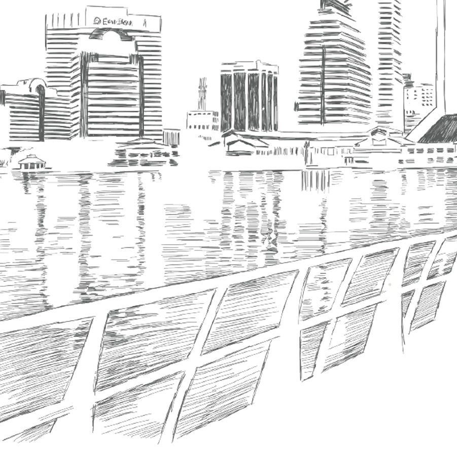 Jacksonville Skyline Save the Dates, Save the Date Cards, STD, Wedding, Jacksonville Wedding, Florida, FL (set of 25 cards)