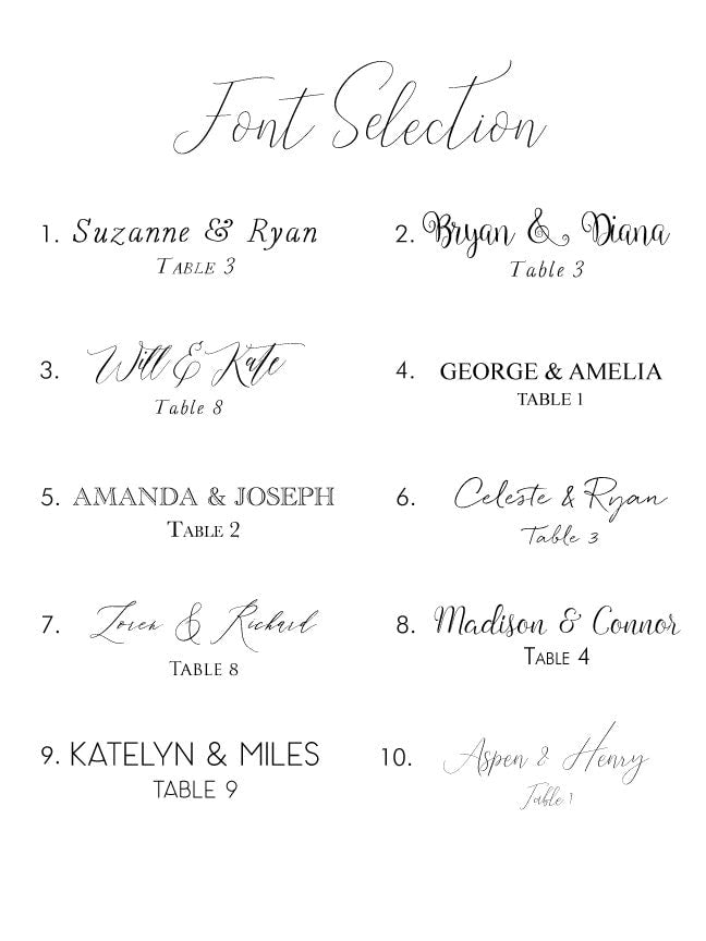 Richmond, VA Place Cards Personalized with Guests Names, Placecards, Virginia, Escort Cards, Day of Event (Sold in sets of 25 Cards)