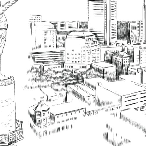Birmingham Skyline Thank You Cards, Personal Note Cards, Bridal Shower Thank you Card Set, Corporate Thank you Cards (set of 25 cards)