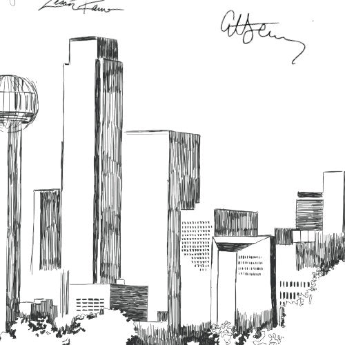 Dallas Rehearsal Dinner Invitations, Dallas Skyline, Wedding, Texas, Weddings, Rehearse, Wedding Invite (set of 25 cards)