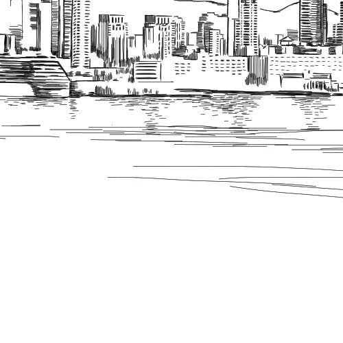San Diego Skyline Thank You Cards, Personal Note Cards, Bridal Shower, Real Estate Agent, Corporate Thank you Cards (set of 25 cards)