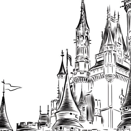 Bridal Shower Invitations, Disney World Castle, Invite, Wedding, fairytale, Bridal Luncheon, Invite, Unique, bridal shower, invitation