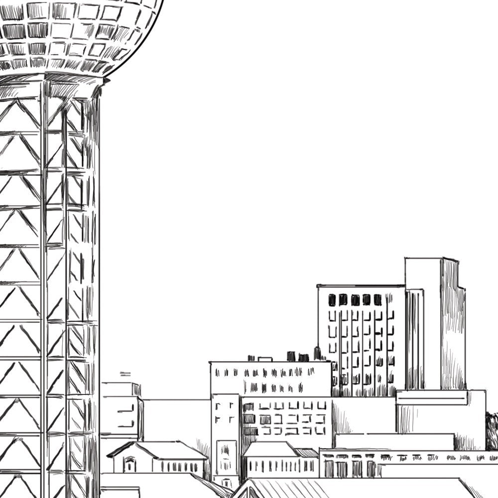 Knoxville Tennessee Skyline Save the Date Cards, Wedding Save the Dates, TN, STD, Wedding (set of 25 cards and envelopes)