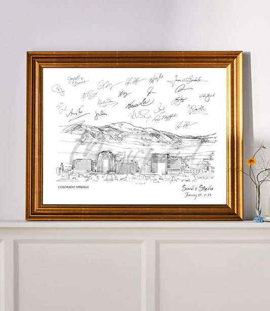 Colorado Springs Wedding Alternative Guest Book,  Colorado Wedding, Guestbook, Wedding Guestbook, CO Wedding