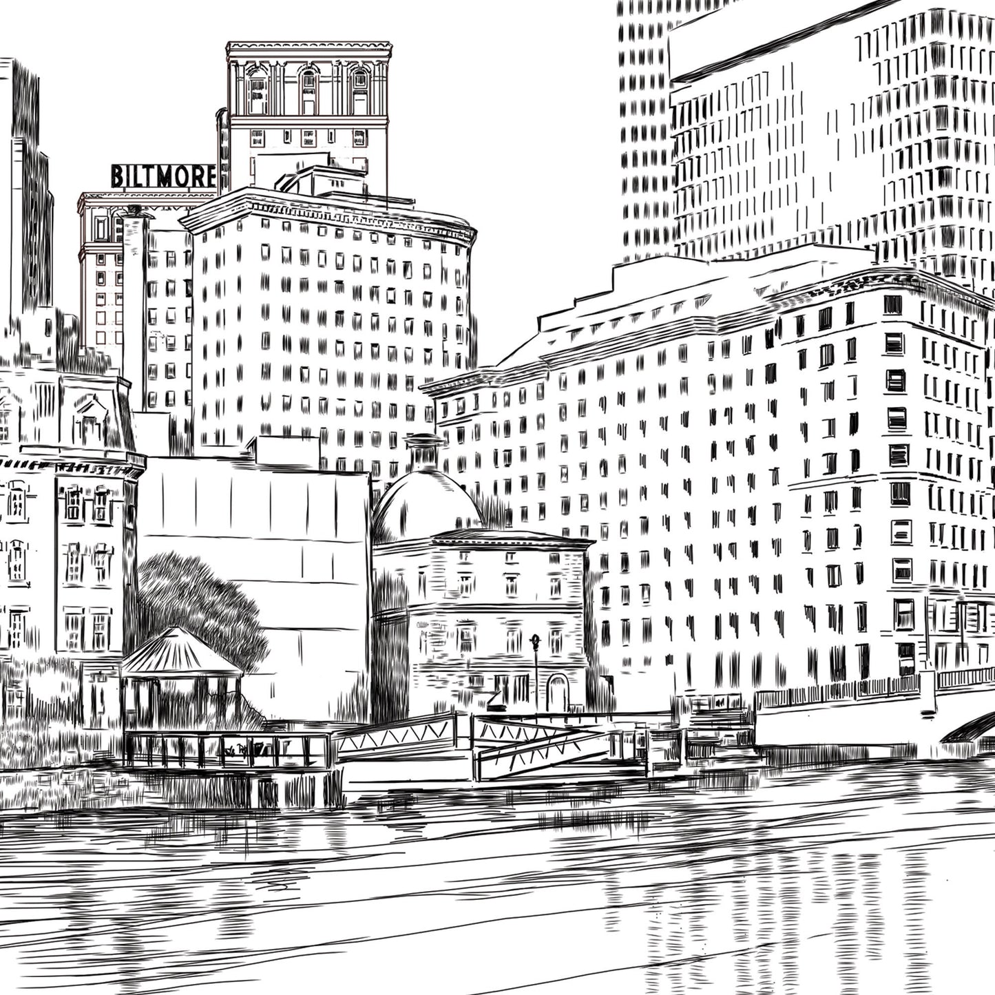 Providence Skyline Save the Dates, Wedding, STD, Save the Date Cards, Rhode Island Wedding, RI, Save the Date Card (set of 25 cards)