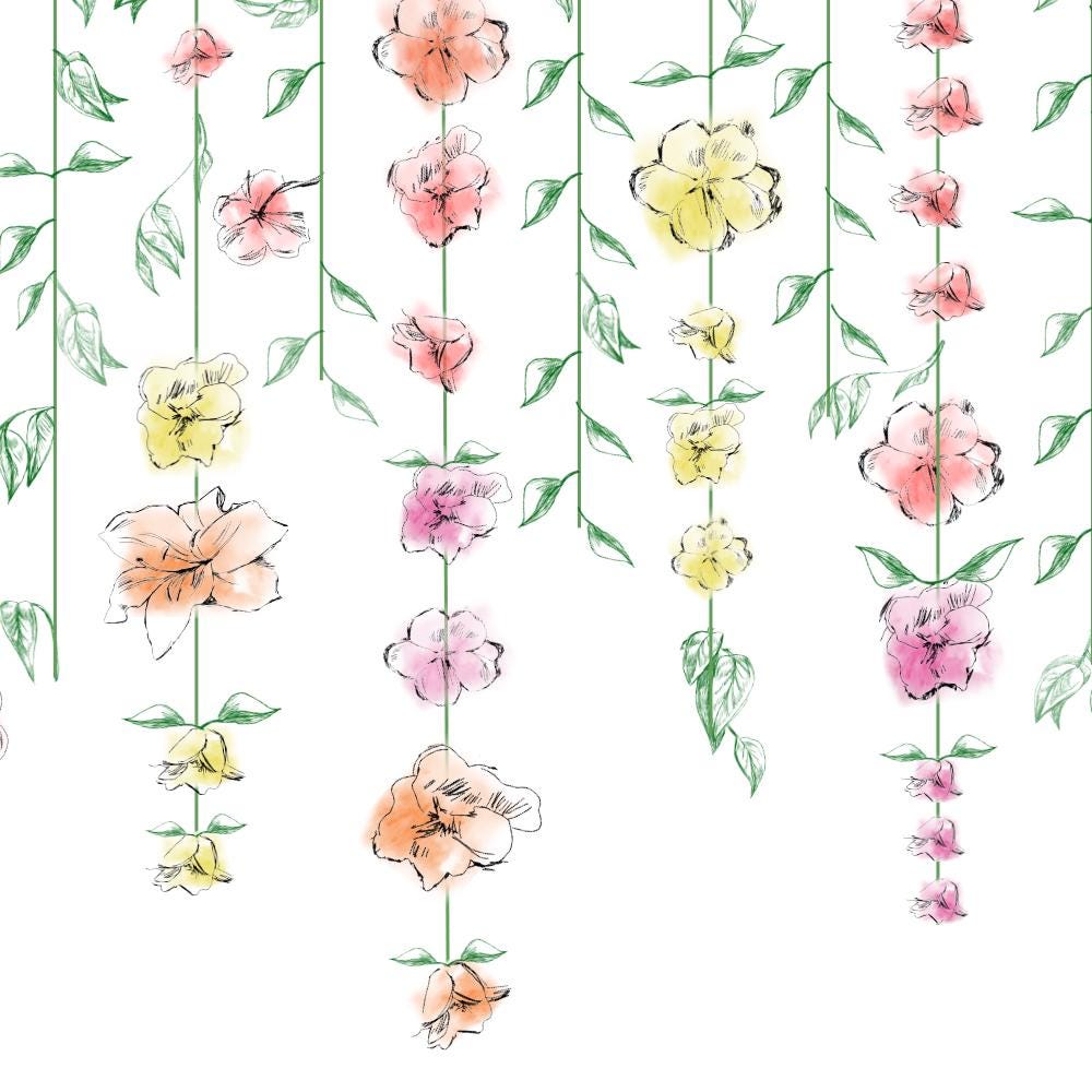 Welcome to our Wedding Sign, Mehndi Party Sign, Indian Wedding, Hindu, Hand Drawn, Watercolor Flowers, Sizes: 18 x 24,  24 x 36