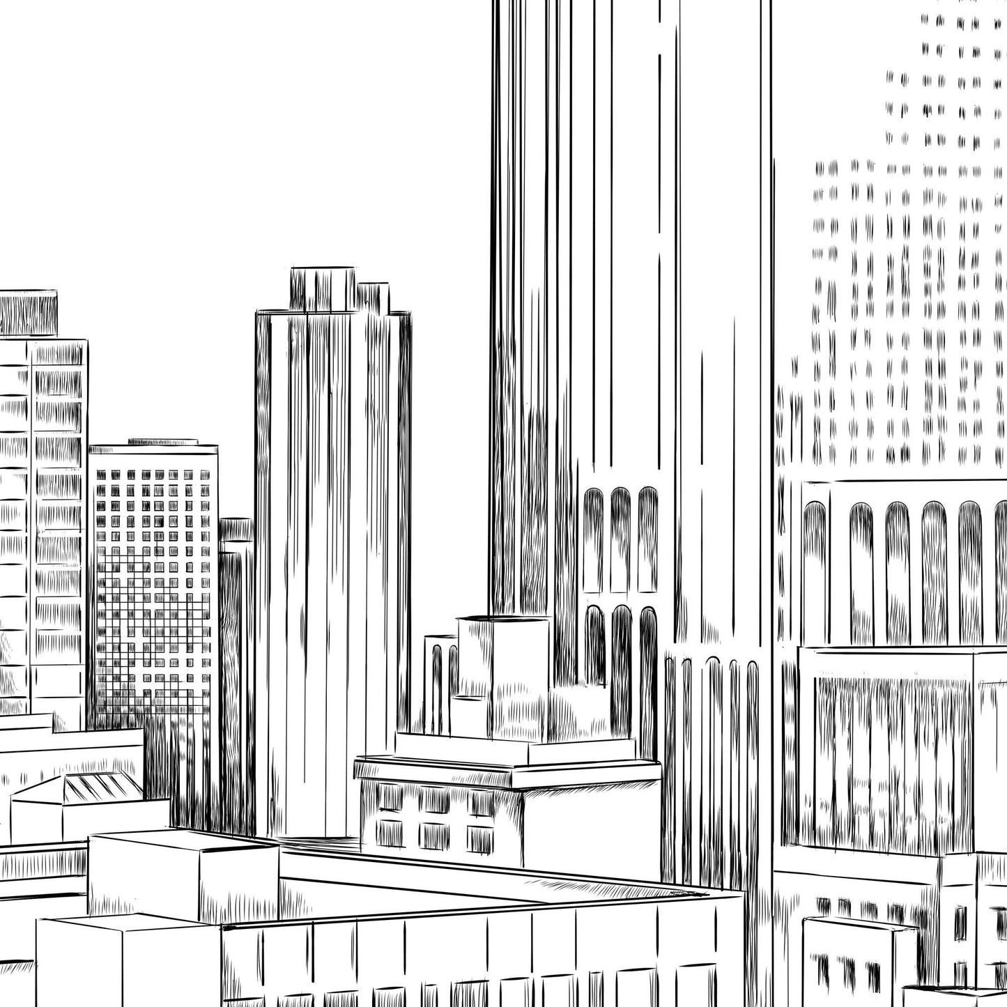 Madison, WI Skyline Save the Dates, STD, Wisconsin Wedding, Hand Drawn Save the Date Cards (set of 25 cards)