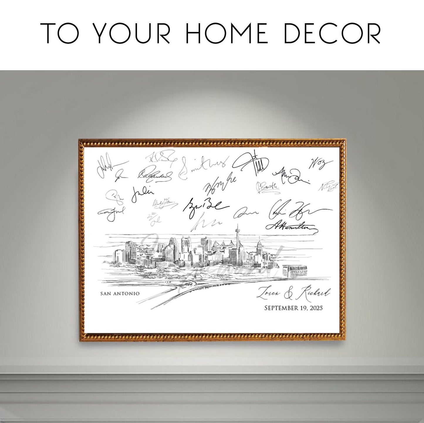 New Orleans Guestbook, Wedding, Alternative, New Orleans Wedding, Skyline, Wedding Guestbook, Party Supplies, Bridal Shower