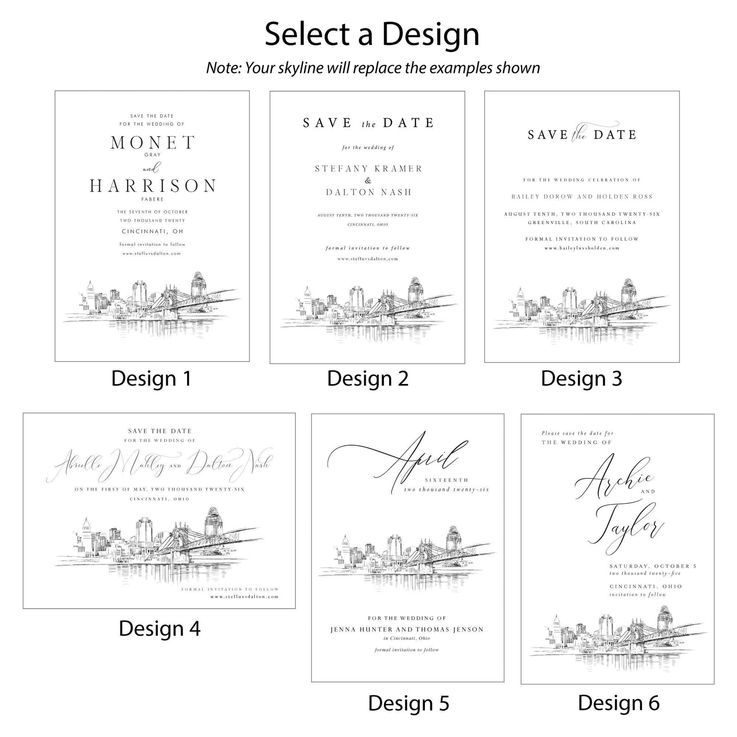 Colorado Springs Skyline Save the Dates, STD, Save the Date Cards, Colorado Wedding (set of 25)