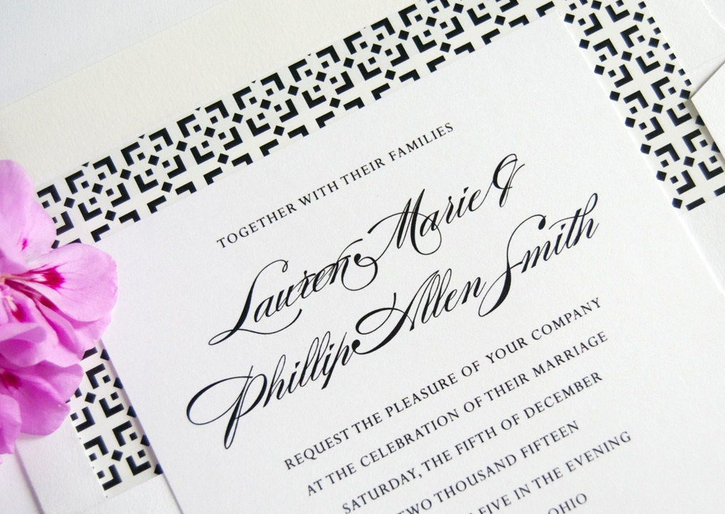 Cincinnati Skyline Wedding Invitation, Cincinnati Wedding Invite, Cincinnati Skyline (Set of 10 Invitations, RSVP Cards + Envelopes)