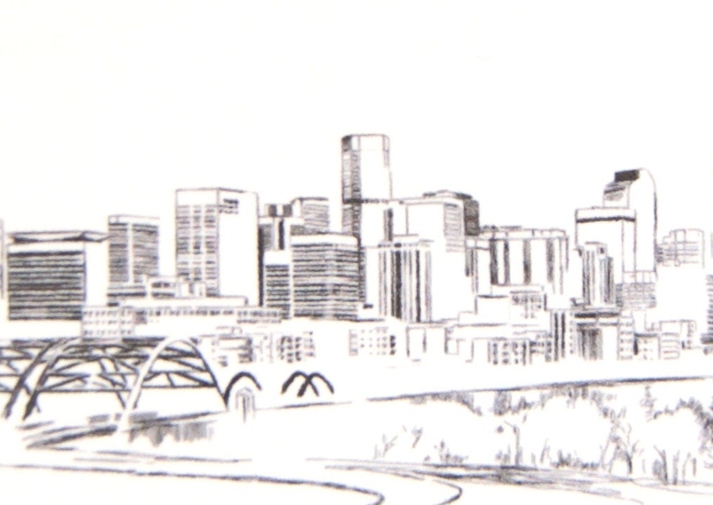 Denver Skyline Folded Place Cards (Set of 25 Cards)