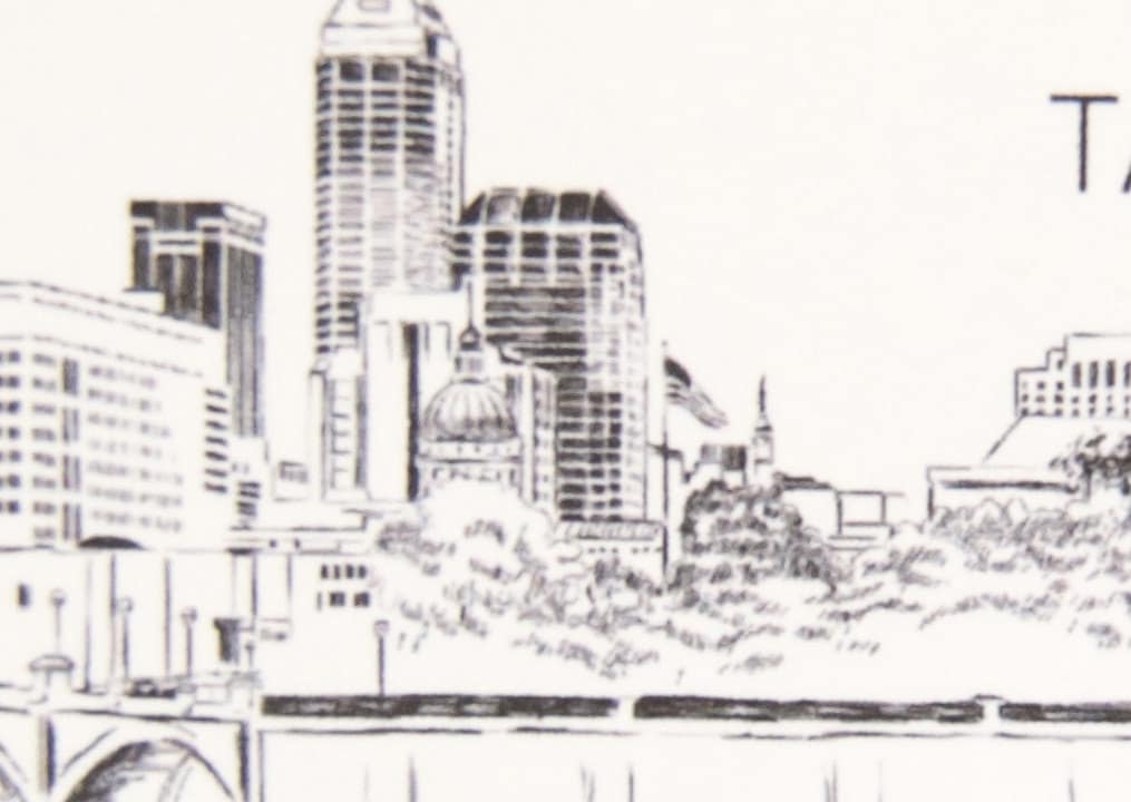 Indianapolis Skyline Folded Place Cards (Set of 25 Cards)