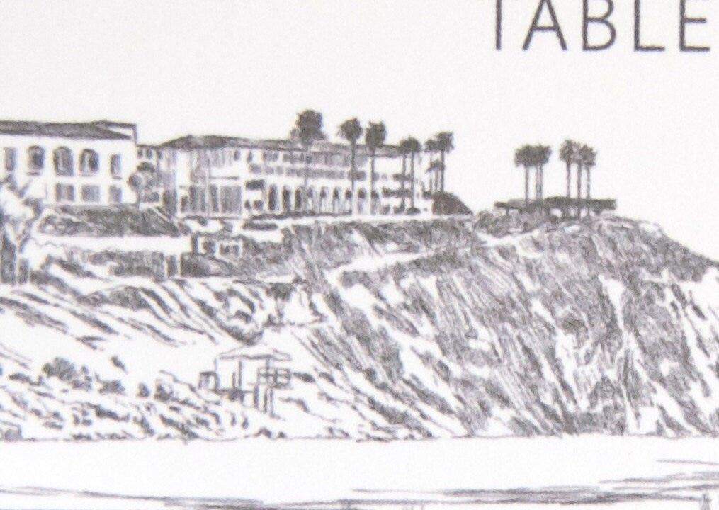 Laguna Beach Skyline Folded Place Cards (Set of 25 Cards)