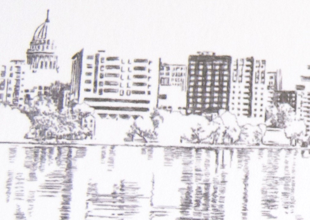 Madison Skyline Folded Place Cards (Set of 25 Cards)