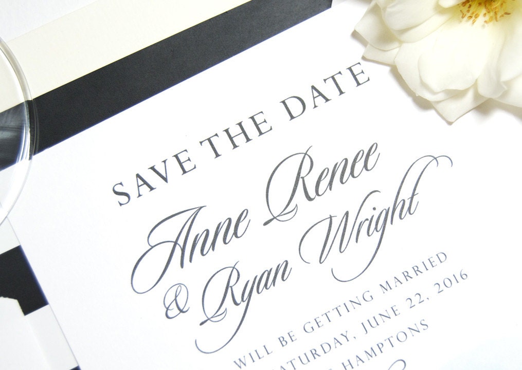 The Hamptons Hand Drawn Windmill Save the Date Cards (set of 25 cards and white envelopes)