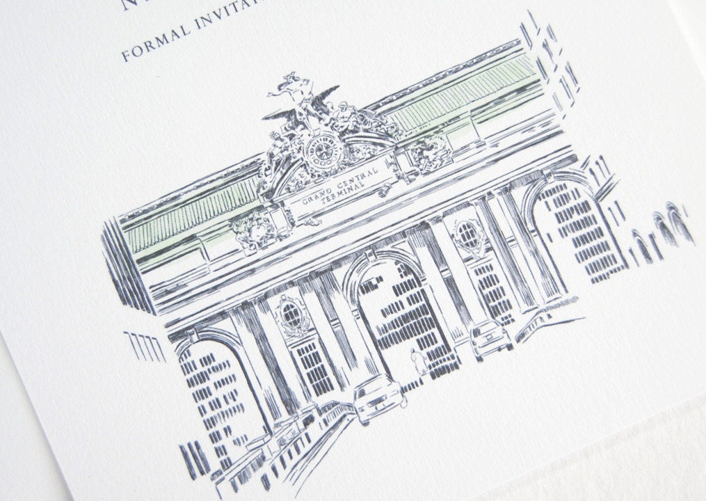 Grand Central Station, New York Wedding Save the Date Cards, Save the Dates, Train Station, NYC (set of 25 cards)