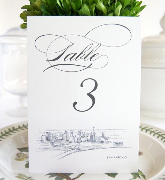 San Antonio Skyline Table Numbers (1-10)