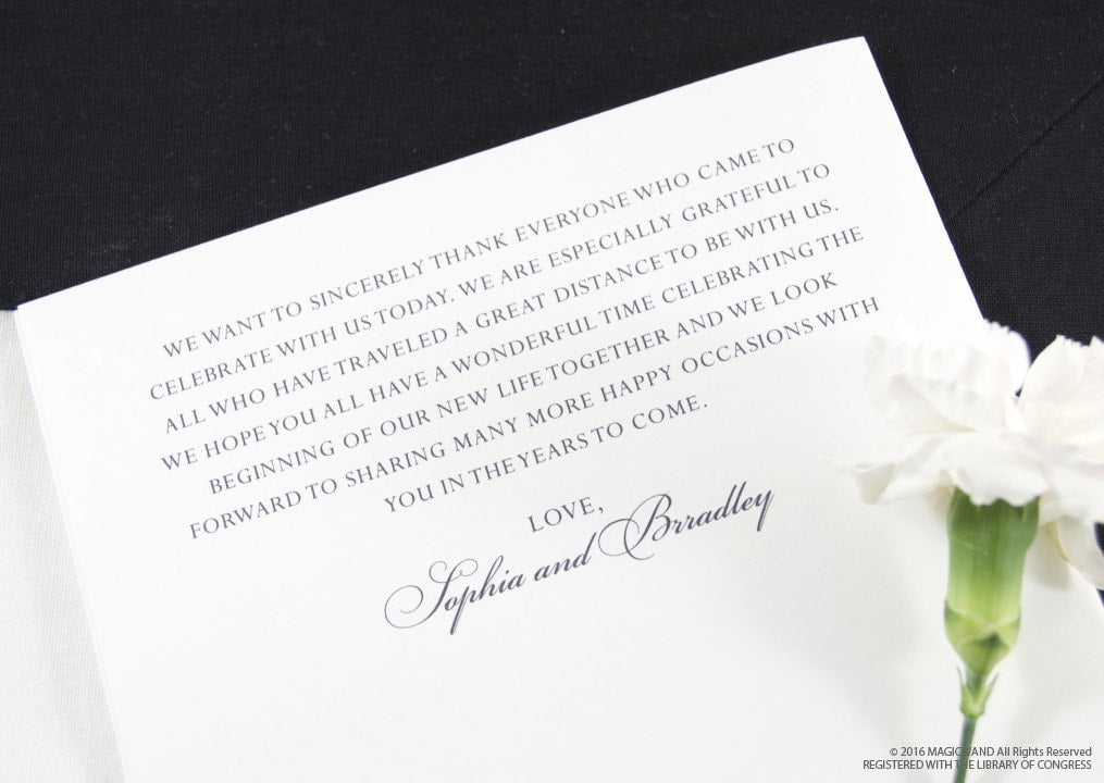Miami Skyline Wedding Programs (set of 25 cards)