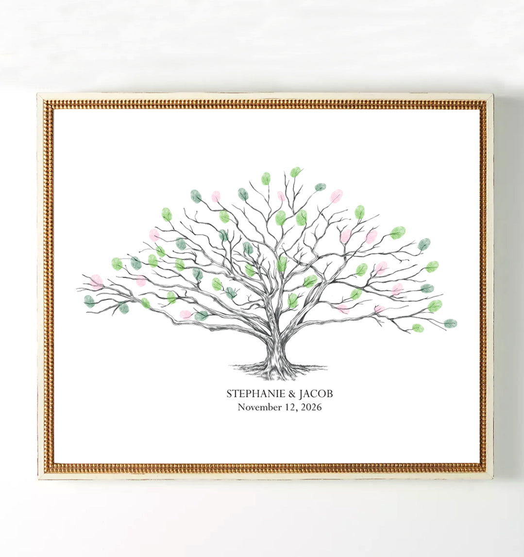 Unique Guest Book Tree, Wedding Rustic Guest Book, Low Oak Thumbprint, Guest Book Alternate, Fingerprint Guestbook, Wedding Sign,