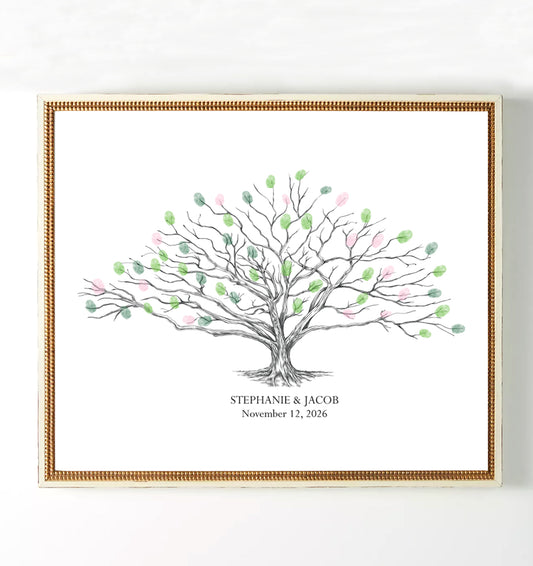 Unique Guest Book Tree, Wedding Rustic Guest Book, Low Oak Thumbprint, Guest Book Alternate, Fingerprint Guestbook, Wedding Sign,