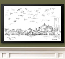 Load image into Gallery viewer, Boston Skyline View 3 Guestbook Print, Guest Book, Bridal Shower, Wedding, Custom, Alternative, Wedding Sign-in (8 x 10 - 24 x 36)
