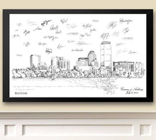 Load image into Gallery viewer, Boston Skyline View 4 Guestbook Print, Guest Book, Bridal Shower, Wedding, Custom, Alternative, Wedding Sign-in (8 x 10 - 24 x 36)
