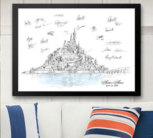 Load image into Gallery viewer, Tangled Castle Wedding Guest Book Alternative  Print, Guest Book, Fairytale, Disney themed, Bridal Shower, Alternative Sign-in, FREE PEN!
