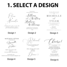 Load image into Gallery viewer, New &quot;YOU DESIGN IT&quot; Build your own Wedding Skyline Rehearsal Dinner Invitations (set of 25 cards &amp; Envelopes)
