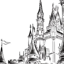 Load image into Gallery viewer, Disney World Castle Rehearsal Dinner Invitations, Cinderella&#39;s Castle, Orlando, Fairytale Weddings (set of 25 cards)
