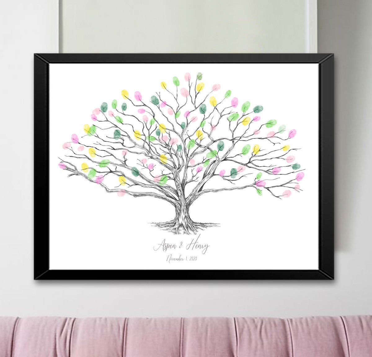 Fingerprint tree, Wedding deals Guest Book Alternative, XL 24x36