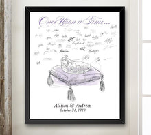 Load image into Gallery viewer, Cinderella&#39;s Princess Crown Alternative Guest Book Print, Guestbook, Fairytale, Disney themed, Wedding, Bridal Shower, Sign-in, Birthday
