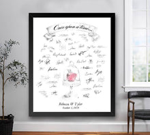 Load image into Gallery viewer, Snow White Inspired Guestbook Print, Apple in Dome Guest Book, Fairytale, Bridal Shower, Wedding, Disney, Rose &amp; Dome (8 x 10 - 24 x 36)
