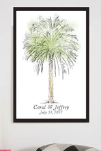 Load image into Gallery viewer, Palm Tree Wedding Guest Book Alternative, Guests Signatures, Print, Guestbook, Wedding, Bridal Shower, Family Reunion, Housewarming, Rustic

