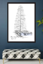 Load image into Gallery viewer, New 2023! Wedding Guest Book Alternative Pine Tree with bridge, Boho guestbook, Guests Signatures, Print, Guestbook, Bridal Shower
