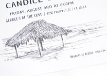 Load image into Gallery viewer, La Jolla, Windansea Beach Weddings Skyline Rehearsal Dinner Invitations (set of 25 cards)
