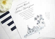 Load image into Gallery viewer, Hotel Del Coronado, San Diego Wedding Invitations, The Del, Destination Wedding, Coronado Wedding ( 10 Invitations, RSVP Cards + Envelopes)
