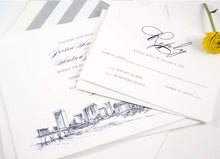 Load image into Gallery viewer, Richmond Skyline Wedding Invitations Package (Sold in Sets of 10 Invitations, RSVP Cards + Envelopes)

