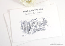 Load image into Gallery viewer, Phoenix Skyline Wedding Thank You Cards, Personal Note Cards, Bridal Shower Thank you Cards (set of 25 cards)
