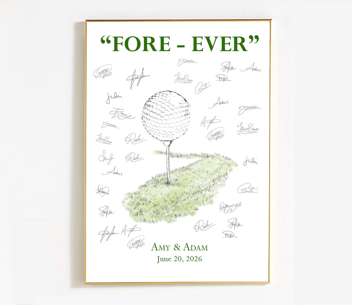 Golf Wedding Guest Books & Guest Book Alternatives
