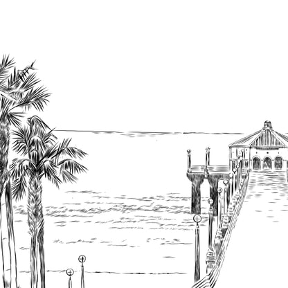 Beach Wedding Guest Book Alternative | Personalized Coastal Pier Guestbook