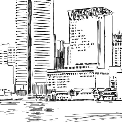 Baltimore Wedding Guest Book Alternative | Personalized Skyline Guestbook