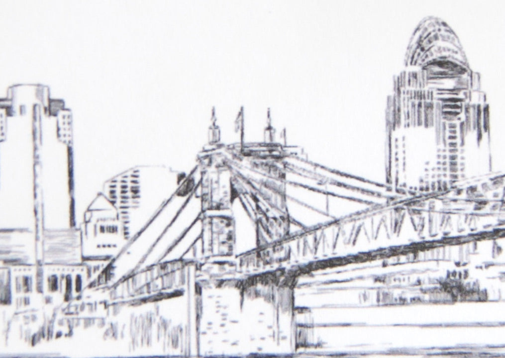 Cincinnati Wedding Guest Book Alternative | Personalized Skyline Guestbook