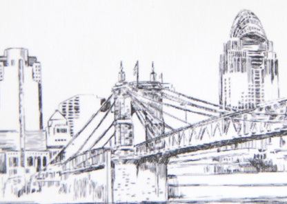 Cincinnati Wedding Guest Book Alternative | Personalized Skyline Guestbook