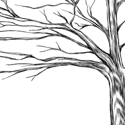 Elm Tree Fingerprint Wedding Guest Book