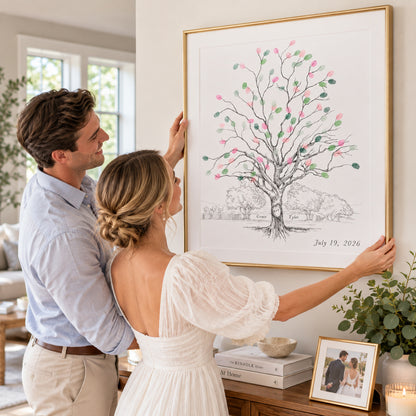 Fingerprint Tree Wedding Guest Book Alternative | Twisted Oak