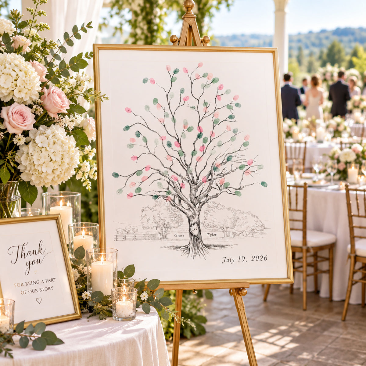 Fingerprint Tree Wedding Guest Book Alternative | Twisted Oak