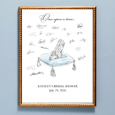 Fairytale Wedding, Glass Slipper, Alternative Guestbook, Fairytale Wedding, Skyline, Wedding Guestbook, Party Supplies, Bridal Shower