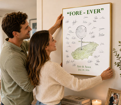 Golf FORE-EVER Signature Wedding Guest Book