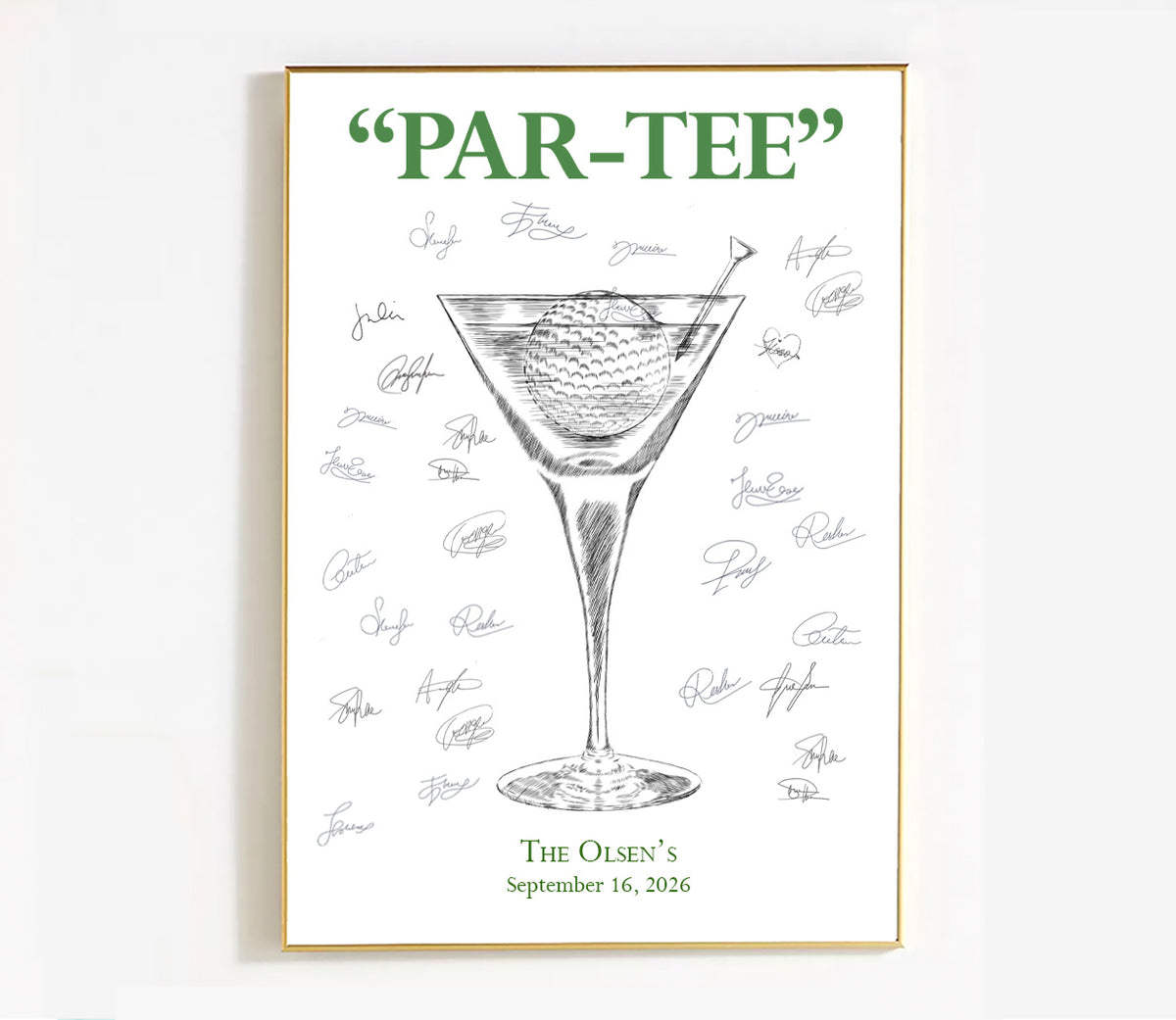 Golf PAR-TEE Signature Wedding Guest Book